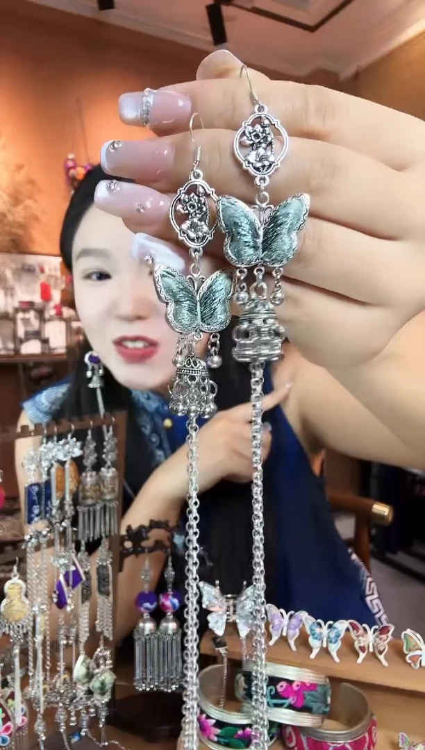刺绣纯手工民族风耳环