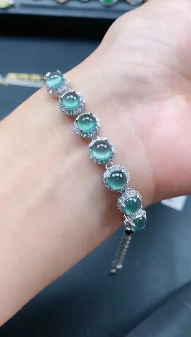 翡翠戒指银S925镶嵌111111