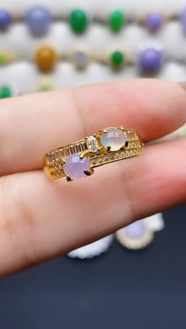 银S925镶嵌戒指翡翠2187