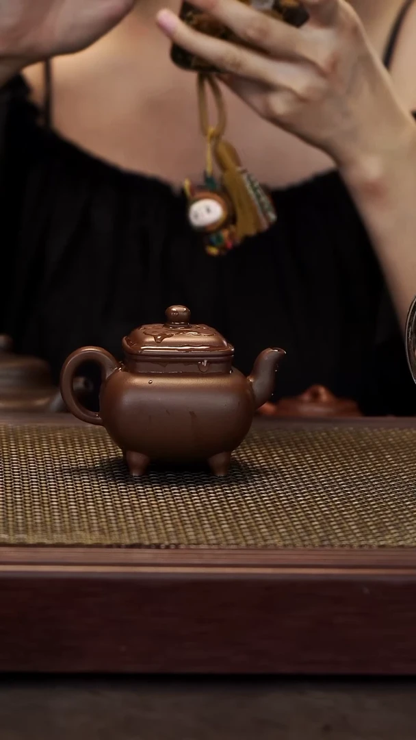 茶壶紫砂【润石堂】全手工精品 底槽清