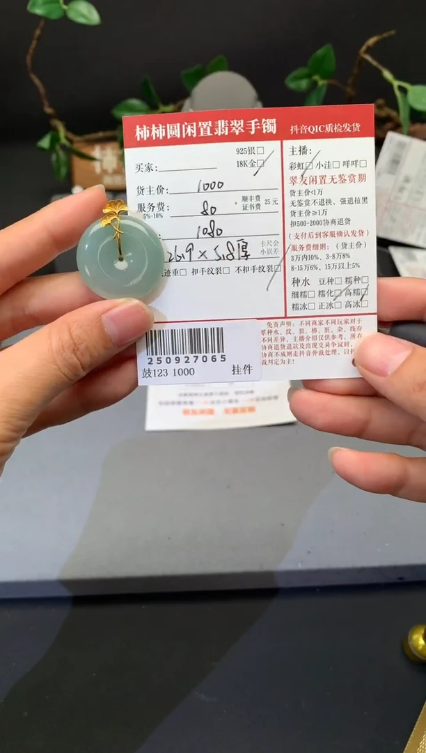 颈饰18K金镶嵌翡翠姐姐250927065