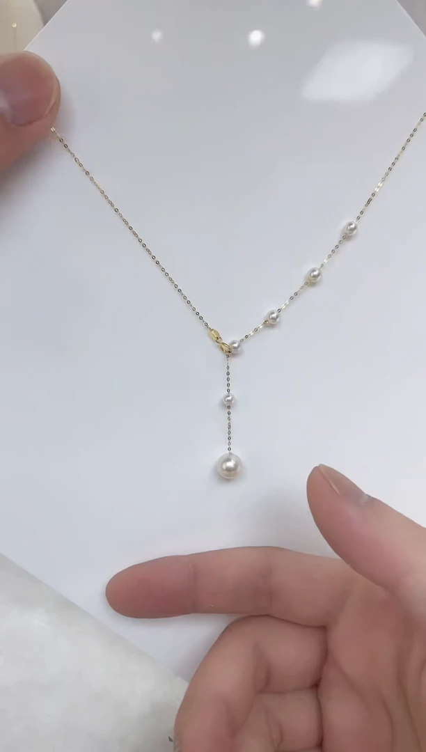 海水珍珠18K金镶嵌颈饰海水珍珠项链