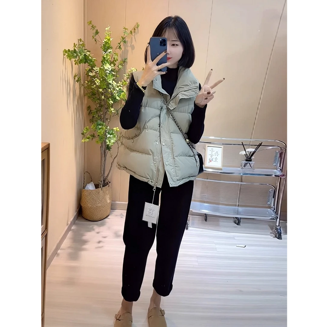 2025秋冬季新款时尚马甲女百搭韩版宽松大码马夹背心坎肩外套潮款