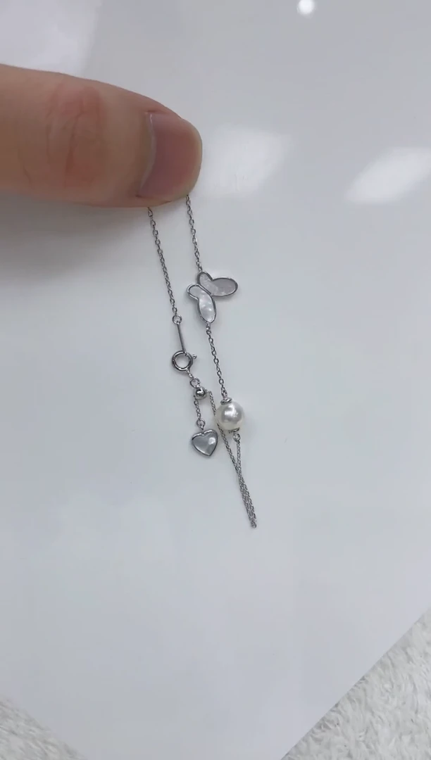 【闪购商品】海水珍珠手链银S925镶嵌海水珍珠手链