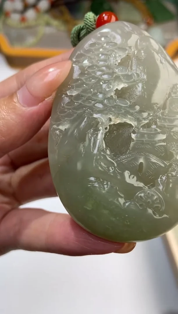 银S925镶嵌和田玉挂件达***g11111