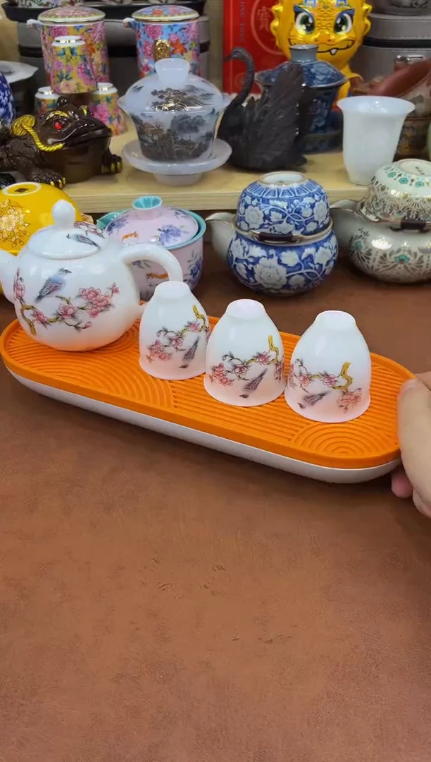 陶瓷茶具摆件旅行套组