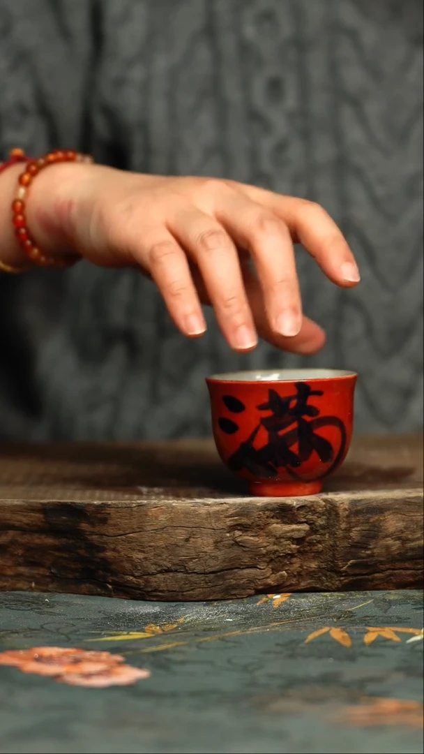 【闪购商品】杯釉下彩手工手绘同款陶器