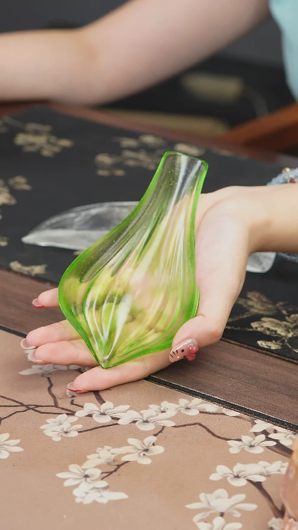 手工艺品琉璃绿色茶则