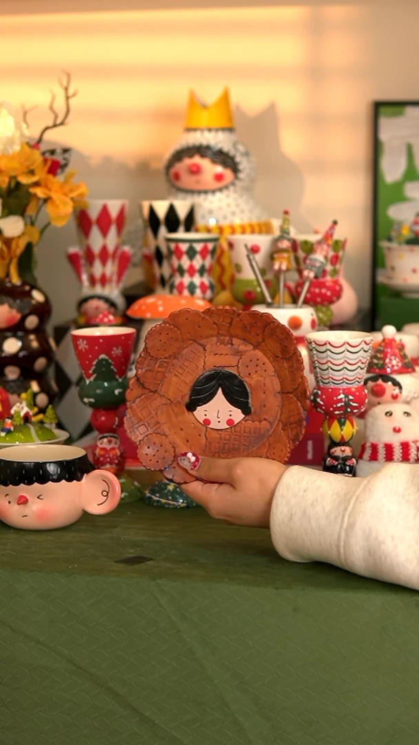 .喜上陶社饼干盘子