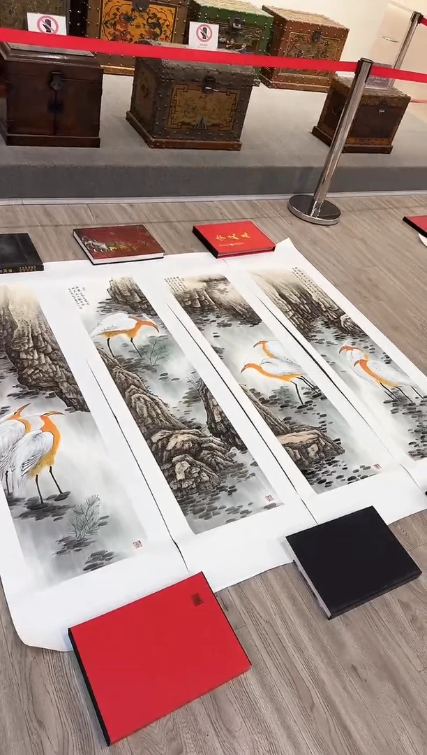 【闪购商品】国画193条屏 书里原作送荣宝斋出版社书籍