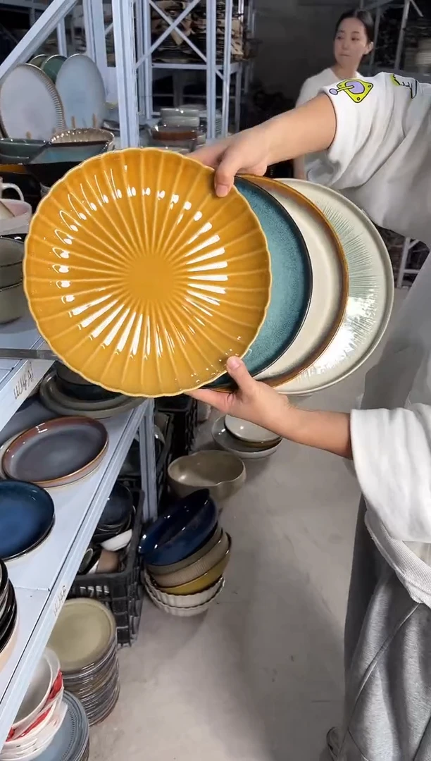 陶瓷外贸尾货瑕疵满20包邮X4大盘