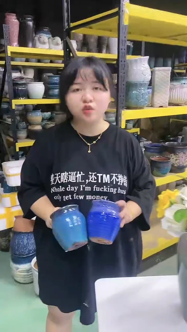宜兴紫砂粗陶花盆