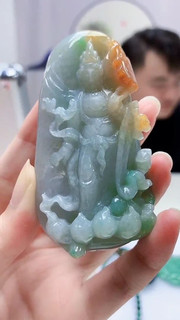 定制翡翠未镶嵌5060zm-毛货挂件123观音