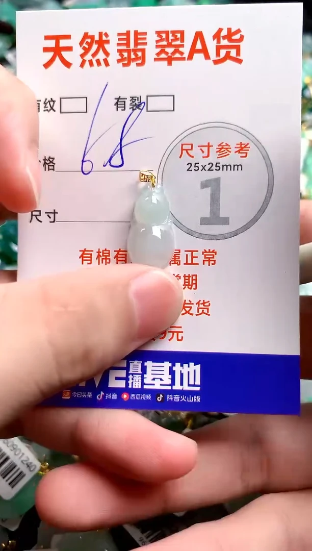 翡翠18K金镶嵌颈饰24000288