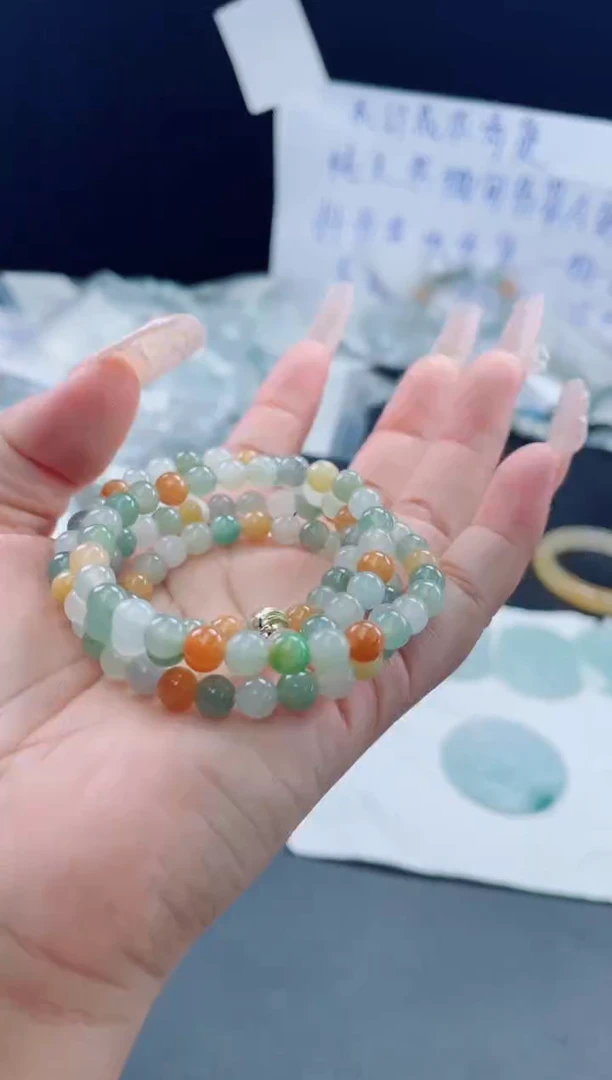 未镶嵌定制翡翠珠串