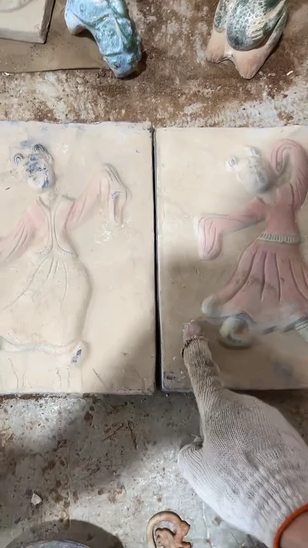 瓷片手工，手绘，陶瓷