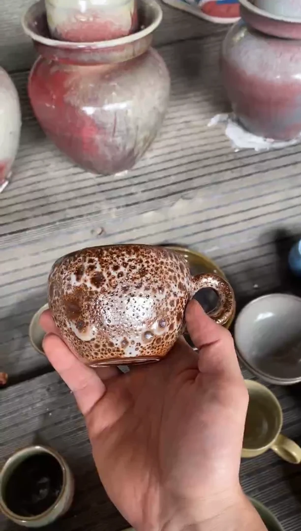 浪鬼柴烧釉绘柴烧系列不**此咖啡杯