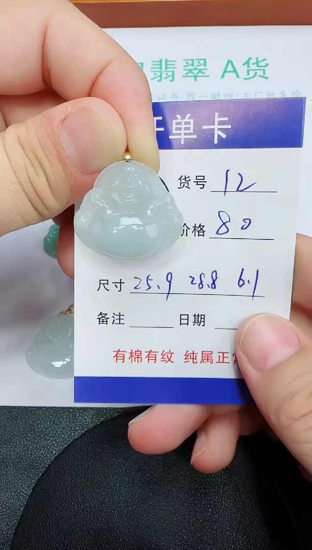 吊坠(赠链)未镶嵌翡翠12