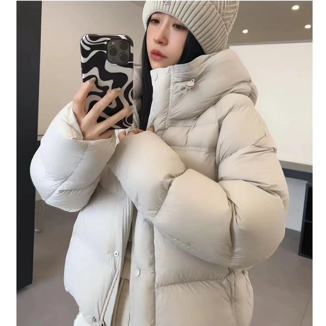 新国标云感泡芙短款零压90白鸭绒羽绒服新女厚冬-YZB