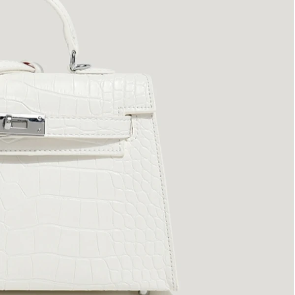 CINDY SOONG时尚潮流小号凯莉包包女鳄鱼纹手提单肩包斜挎包气质