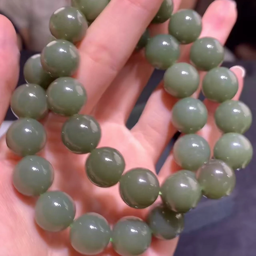 【逍遥】和田玉圆珠手串*HLZB/14/多样性发/1件