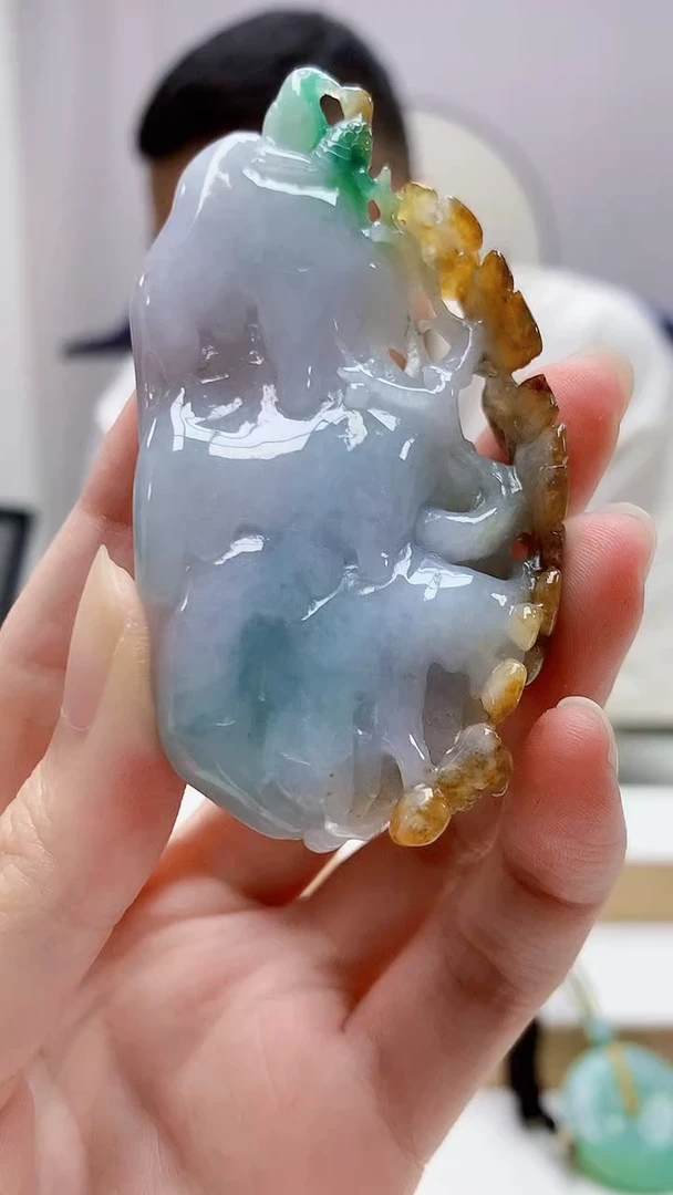 未镶嵌定制翡翠 4898zm-毛货挂件249