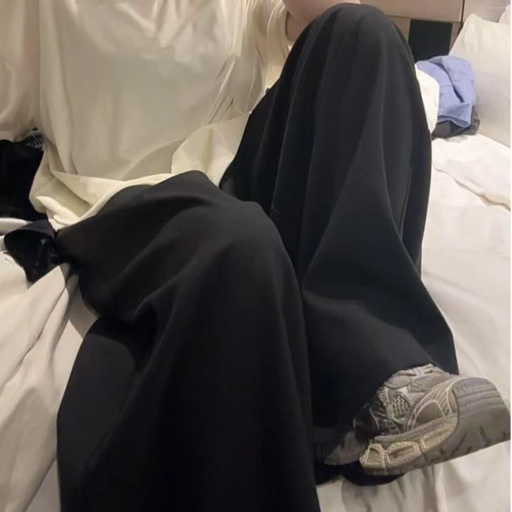 【正茂茂LGG】自制款宽松大版慵懒高级时尚百搭香香裤