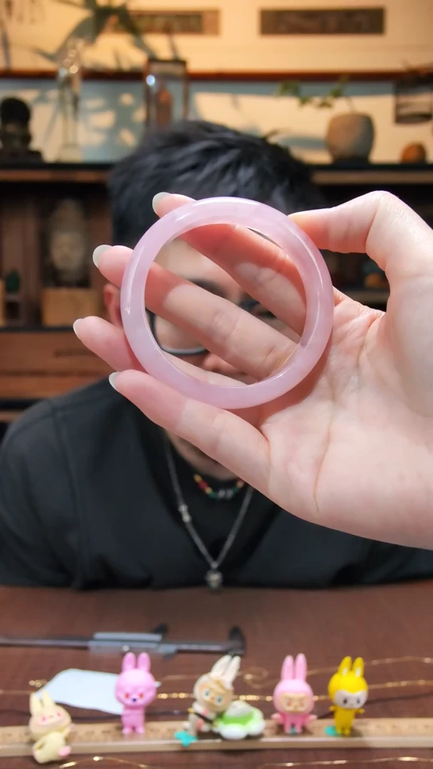 手镯未镶嵌水晶55#01粉水晶手镯ZD