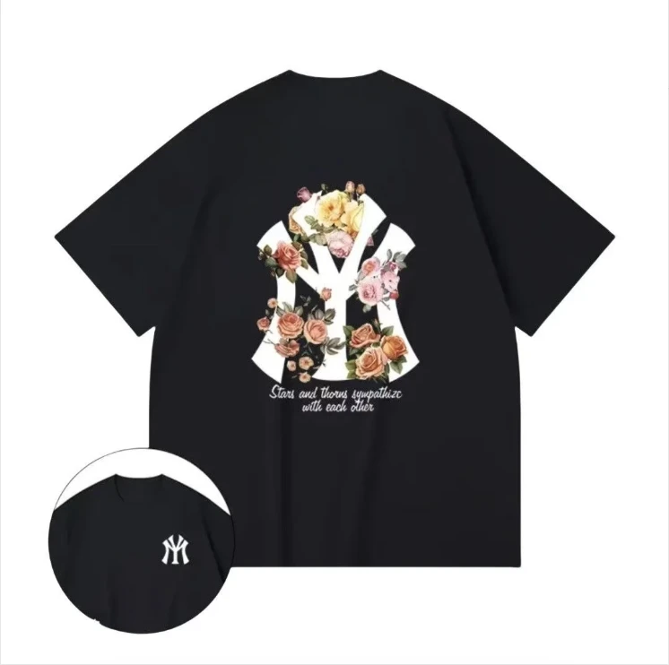 潮牌夏季圆领打底T恤短袖夏季个性ins轻便韩版上衣国潮