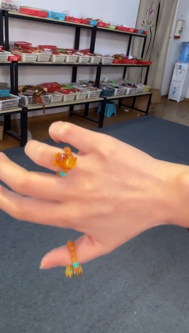 手链蜜蜡未镶嵌 蜜蜡【小熊】戒指