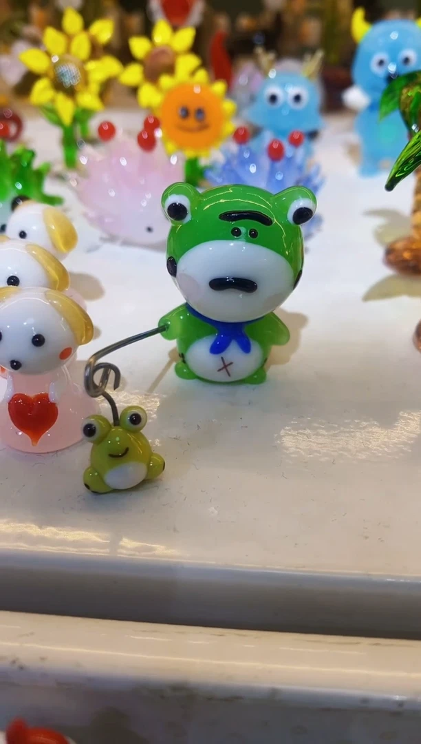 【闪购商品】琉璃手工艺品青蛙卖仔