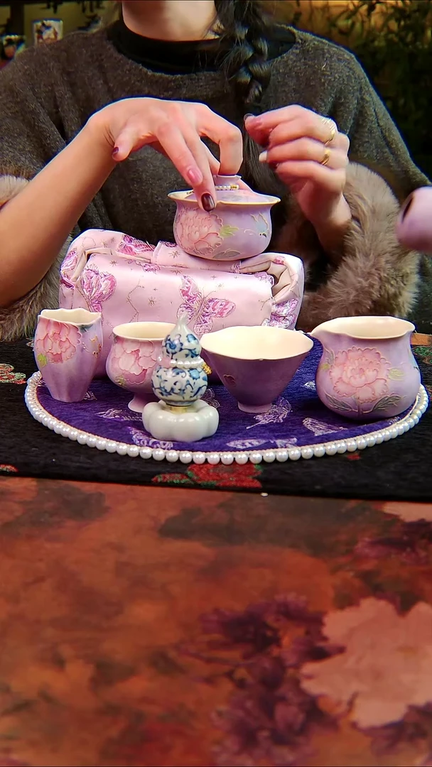 亘古直播间分享价@+大包+茶席+青花旋转葫芦