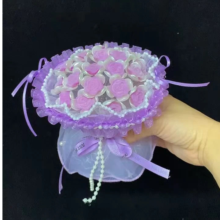 【清仓抢购】小香风花束（植绒玫瑰版）    DIY材料包