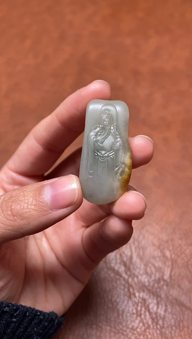 颈饰未镶嵌和田玉（子料）和田玉关公