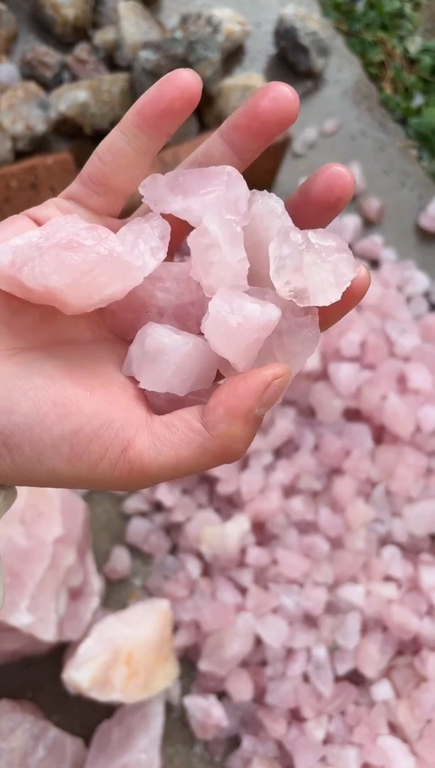 【闪购商品】水晶摆件未镶嵌粉水晶碎石 600g