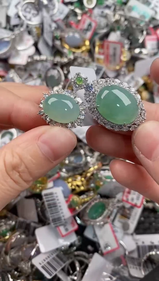 银S925镶嵌戒指翡翠121212----2