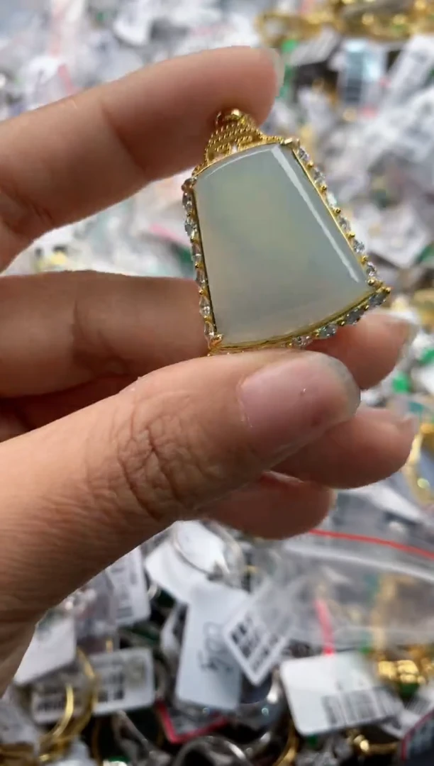 银S925镶嵌戒指翡翠111     10