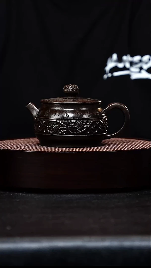 茶壶紫砂宜兴紫砂 大度壶 古青铜泥