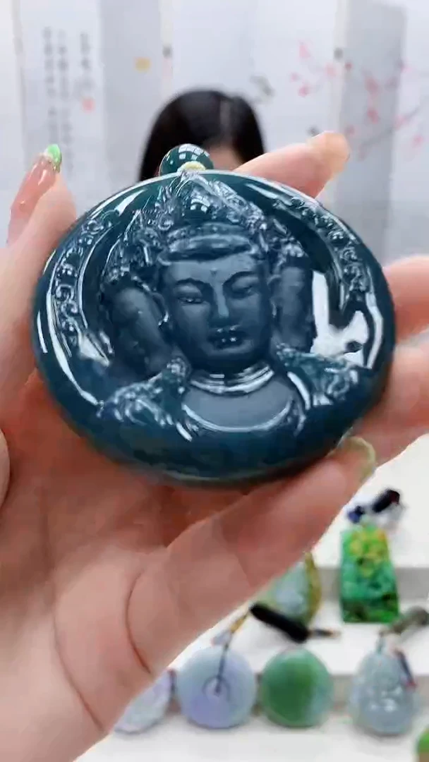 未镶嵌定制翡翠4852ry-毛货挂件107