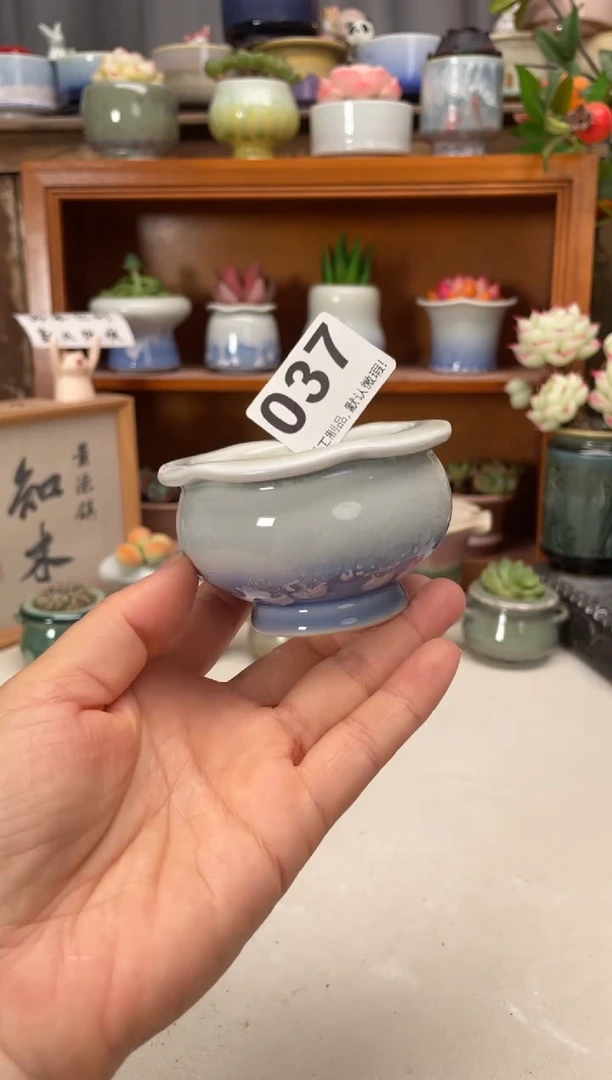 瓷片037知木小芳花盆