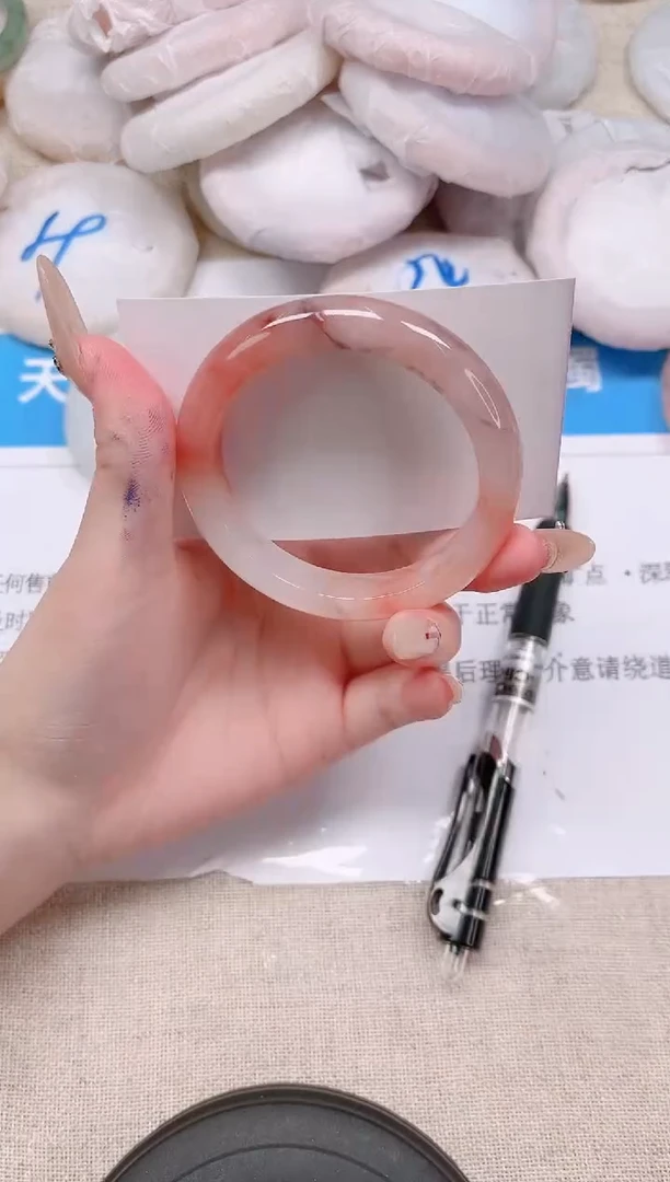 未镶嵌手镯石英质玉227-53桃