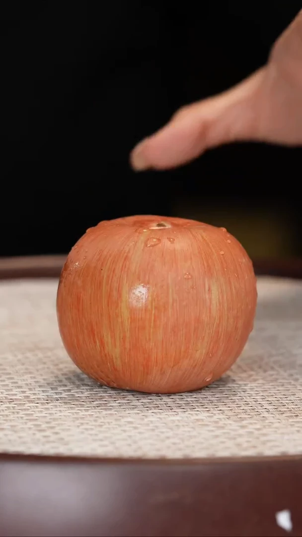 紫砂多色粉浆苹果