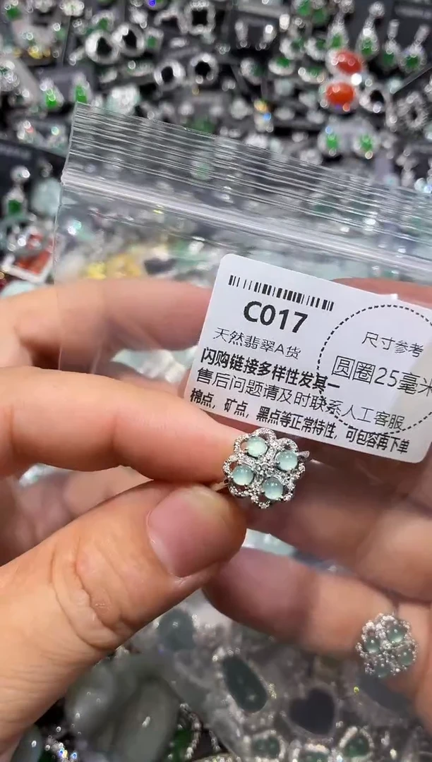 翡翠未镶嵌颈饰C017戒指