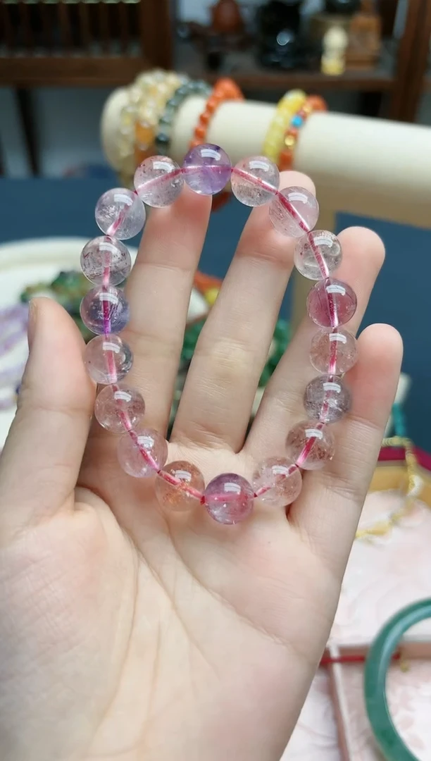 【闪购商品】水晶手串未镶嵌超七水晶11mm手串*1 ZD