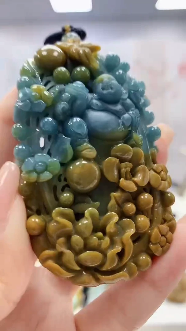 定制翡翠未镶嵌5060xx-毛货挂件84