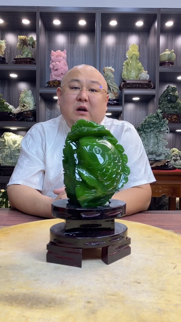 玉石**意 玉岫岩料手工雕刻摆件居家装饰送礼一物一图