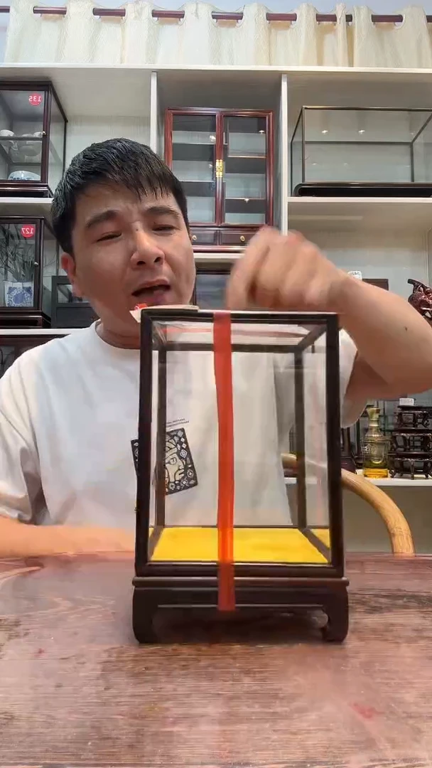 卢氏黑黄檀（大叶紫檀）孤品玻璃罩799