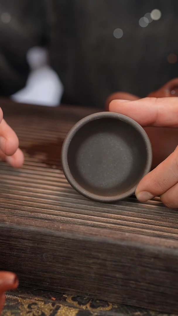 茶杯紫砂原矿手工制作天圆地方