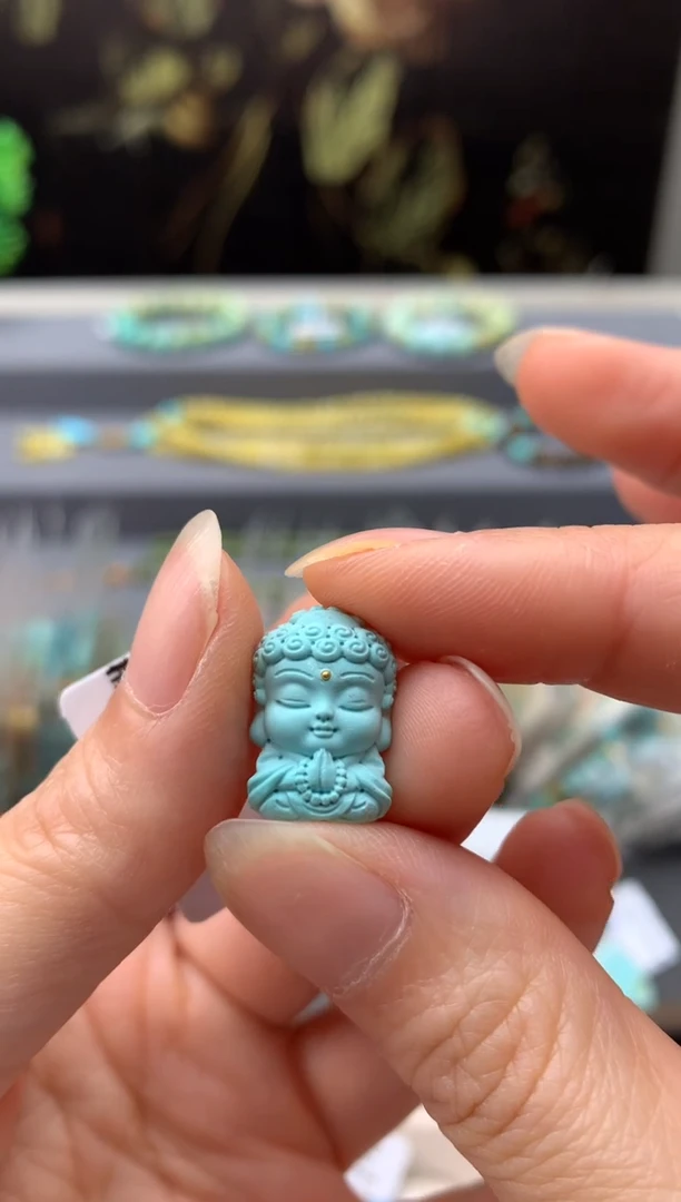 未镶嵌绿松石精工雕刻W137