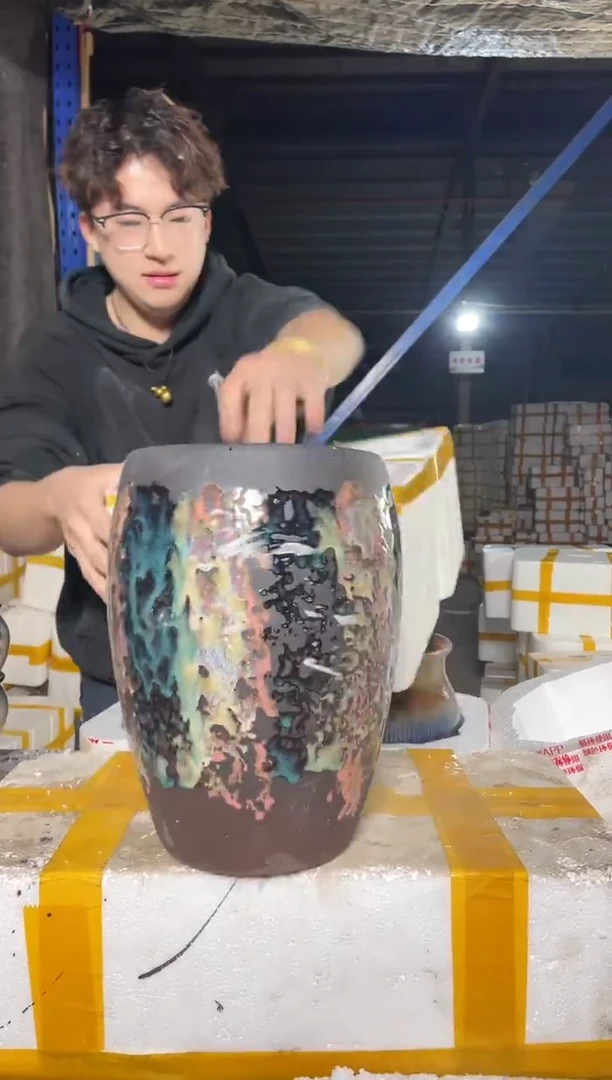 紫砂花盆宜兴紫砂粗陶花盆18-28